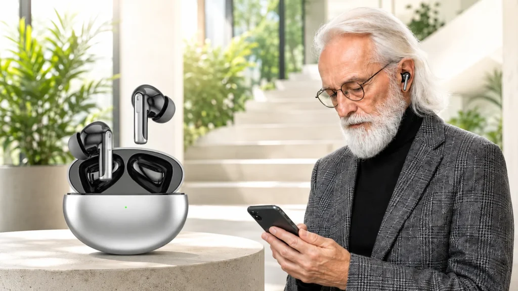 Smaven ComfortMax Buds 3 wireless earbuds in silver